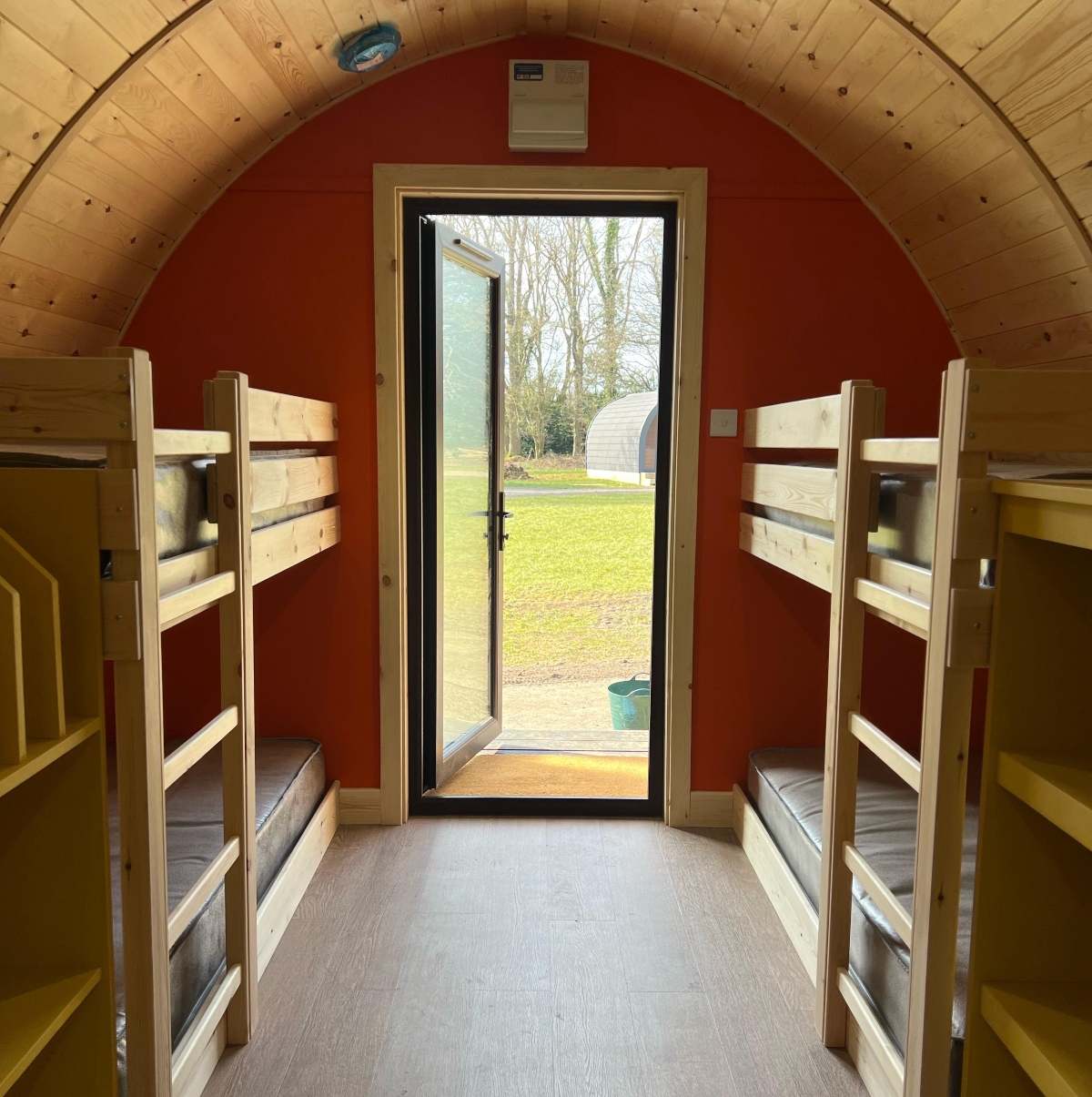 inside a pupil pod looking out